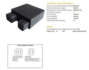DZE MODUL PALJENJA CDI HONDA CRF 250R '04 (30410-KRN-670)