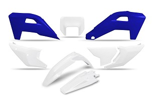 UFO 2025/11 KOMPLET PLASTIKE HUSQVARNA FE 250 / 350 / 450 / 501 '25-'26, TE 250 / 300 HERITAGE '25-'26 BOJA BELA / PLAVA