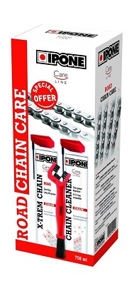 IPONE ROAD CHAIN CARE SET ZA ČIŠĆENJE I SMAROWANIA LANCA (2 X 750ML) SA ČETKICOM (CARELINE) (AKC) (4)