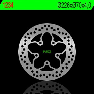 NG DISK KOČIONI PREDNJI PEUGEOT ELYSTAR 125/150 01-03, ELYSTAR 50 01-07 (226X70X4,0MM) (5X8,5MM)
