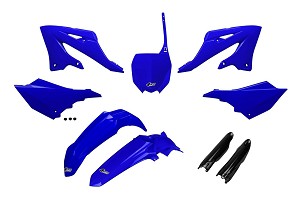 UFO 2025/11 KOMPLET PLASTIKE (FULL KIT) SA ŠTITNICIMA TELESKOPA (AMORTIZERA) YAMAHA YZ 125 / 250 '22-'26 BOJA PLAVA