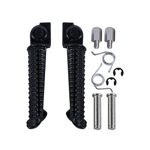 BIKETEC PARTS SET PAPUČICA (PAPUČICE) VOZAČA KOMPLETAN SA NOSAČIMI YAMAHA YZF R1 '98-11, YZF R6 '99-12 BOJA CRNA