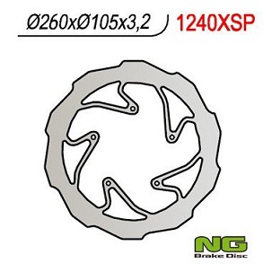 NG DISK KOČIONI PREDNJI BMW G 450X '08-'11 (260X105X3,2) WAVE (5X6,00MM)