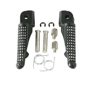 BIKETEC PARTS SET PAPUČICA (PAPUČICE) VOZAČA KOMPLETAN SA NOSAČIMI KAWASAKI ZX-10R '11-17 BOJA CRNA