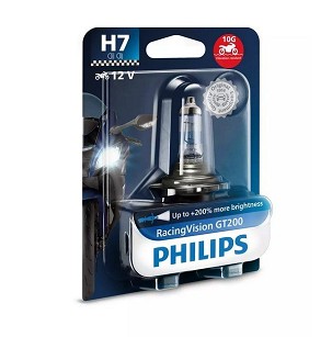 PHILIPS RASPRODAJA SIJALICA MOTOCIKLISTIČKA H7 12V 55W RACING VISION MOTO +200% (EFEKT INTENSYWNEJ BIELI - ODPORNA NA WIBRACJE - HOMOLOGACIJA)