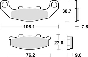 TRW ZF PLOČICE KOČIONE KH141 ORGANIC KAWASAKI GPZ 500 94-04, ZR 550 91-95, SUZUKI RGV 250 91-92, GSX 1100 G 94-95, PREDNJI/ZADNJI (PROMOCIJA)