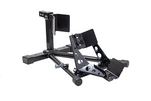 BIKETEC PRO UNIVERZALNI DIZALICA STALAK SA DRŽAČEM PREDNJEG TOČKA ZA TRANSPORTA MOTOCIKLA (SA LJULJAŠKOM) WHEEL CHOCK BOJA CRNA