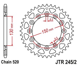 JT LANČANIK ZADNJA 270 49 YAMAHA YZ/YZF/WRF '99-'24 (27049JT) (LANAC 520)