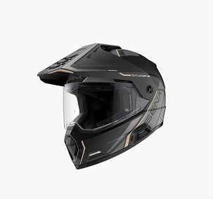 SENA 2026/07 KACIGA OUTLANDER DUAL SPORT FIBERGLASS SA INTERKOMOM MESH 3.0 DO 2000M VELIČINA M BOJA CRNA MATT ( ECE R22.06 ) (EL)