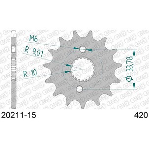 AFAM 2026/06 PREDNJI LANČANIK 2157 15 HONDA CRF 150 '07-20' (LANAC 420) (JTF1310.15SC)