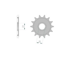AFAM 2026/06 PREDNJI LANČANIK 2103 14 YAMAHA YZF 250 '01-'25, WR 250F '01-'25 (LANAC 520) (JTF1590.14)