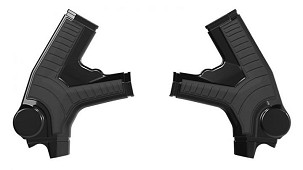 RACETECH (RTECH) ŠTITNICI RAMA (KOMPLET) BI-MATERIAL SUPER GRIP SURRON ULTRA BEE ELECTRIC '23-25 BOJA CRNA