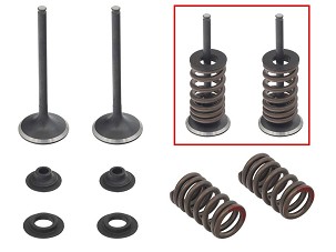 PSYCHIC IZDUVNI VENTILI (KOMPLET 2 KOM. VENTILA SA OPRUGAMA I PODLOŠKAMA) HONDA CRF 450R '07-'08 ČELIČNE (MX-09501E) (30X4,98X84,3MM)