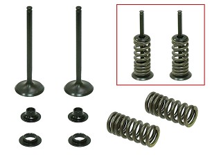 PSYCHIC IZDUVNI VENTILI (KOMPLET 2 KOM. VENTILA SA OPRUGAMA I PODLOŠKAMA) HONDA CRF 250R '04-'07, CRF 250X '04-'15, ČELIČNE (MX-09502E) (26X4,96X82,1MM)