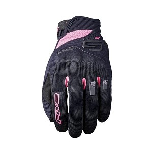 FIVE GLOVES RUKAVICE TEKSTILNE ŽENSKE RS3 EVO WOMAN BOJA CRNA/ROZE FLUO VELIČINA 8
