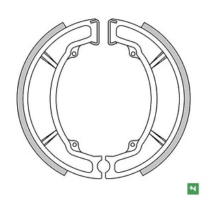 NEWFREN PAKNE KOČIONE ZADNJI YAMAHA BELUGA 125 '85-'95, DT 125 '74-'87, DT 175 '74-'00, RD 125 '75-'87, SR 125 '82-'91, TT 350 '85-'89, TT 600 '83-'92, TZR 125 '87-'89, XT 125 '76-'83, XT 350 '85-'90, XV 250 '89-'94, YZ 100/125/250/490 '76-'84 (1