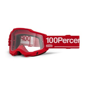 100 PERCENT NAOČARE ACCURI 2 WOLG - CLEAR LENS - BOJA CRVENA/BELA VIZIR PROVIDNA