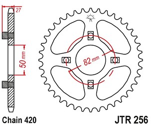 JT LANČANIK ZADNJA 261 46 HONDA ATC/TRX 70 '82-87' XL/XR 75/80 '74-84' (26146JT) (LANAC420)