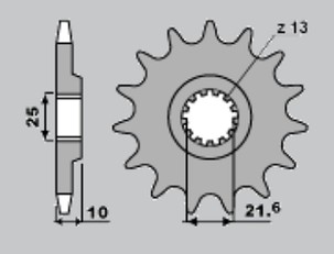 CHT RASPRODAJA LANČANIK PREDNJA 521 15 KAWASAKI SA 900, SA 1000A (521-15) (JTF521.15)