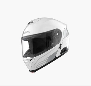 SENA 2026/07 KACIGA SPECTER PREKLOPNA / OTVORENA FLIP-UP FIBERGLASS SA INTERKOMOM MESH 3.0 DO 2000M I SISTEMOM AUDIO HARMAN KARDON VELIČINA L BOJA BELA ( ECE R22.06 P/J DUAL HOMOLOGATION ) ( PINLOCK U SETU )