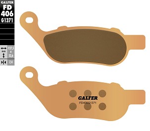 GALFER PLOČICE KOČIONE KH458 SINTER METAL (ZLATNE) STREET HARLEY DAVIDSON