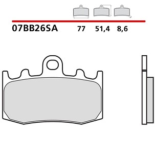 BREMBO 2026/05 KOČIONE PLOČICE KH335 SINTER SA (SINTEROVANI METAL) PREDNJA (ECE R90)