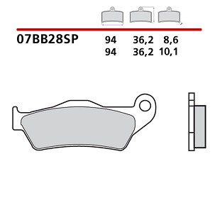 BREMBO 2026/05 KOČIONE PLOČICE KH363 SINTER SP (SINTEROVANI METAL) ZADNJA (ECE R90)