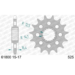 AFAM 2026/06 PREDNJI LANČANIK 2147 17 SA GUMOM KTM 950/990/1050/1090/1190/1290 03-20 (LANAC 525) (JTF1904.17RB)