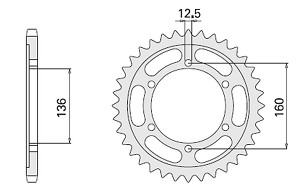 CHT RASPRODAJA LANČANIK ZADNJA 500 40 KAWASAKI GPZ100 RX 86-88 (506-40) (LANAC630) (JTR506.40)