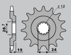 CHT RASPRODAJA LANČANIK PREDNJA 524 15 KAWASAKI GPZ 1100 (523-15)