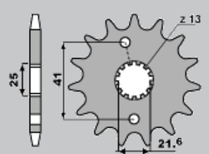 CHT RASPRODAJA LANČANIK PREDNJA 438 15 SUZUKI DR 650 (438-15)