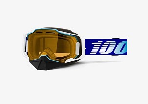 100 PROCENT NAOČARE SNOWMOBILE DUAL PANE VENTED BLUE - YELLOW LENS BOJA PLAVA STAKLO ŽUTO