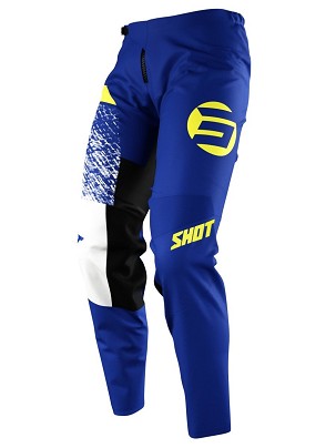 SHOT RACING RASPRODAJA PANTALONE MOTO DEVO ROLL BLUE BOJA PLAVA/BELA/ŽUTA VELAR 40