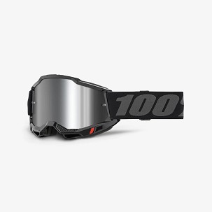100 PERCENT NAOČARE ACCURI 2 YOUTH JUNIOR BLACK - MIRROR SILVER LENS - BOJA CRNA/SIVA VIZIR SREBRNE OGLEDALO