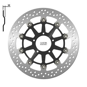 NG DISK KOČIONI PREDNJI DUCATI 848 '08-13, PANIGALE 959 '18-19, S4R 996 '07-09 (320X72X5MM) (5X8,5MM) PLUTAJUĆI (SREDINA ALUMINIJUMSKA)