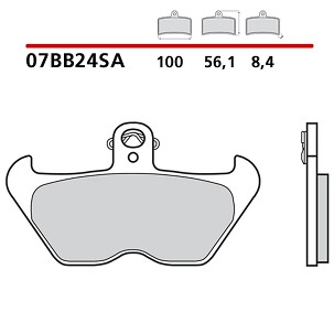 BREMBO 2026/05 KOČIONE PLOČICE KH407 SINTER SA (SINTEROVANI METAL) PREDNJA (ECE R90)