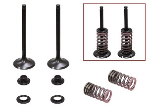 PSYCHIC IZDUVNI VENTILI (KOMPLET 2 KOM. VENTILA SA OPRUGAMA I PODLOŠKAMA) YAMAHA WRF 450 '16-'20, (WR 450 F) YZF 450 '14-'19, YZ 450FX '16-'20 ČELIČNE (MX-09554E) (30,5X5,45X85,77MM)