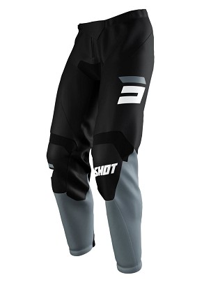 SHOT RACING RASPRODAJA PANTALONE MOTO DEVO RAW BURST BLACK BOJA CRNA/SIVA/BELA VELIČINA 28