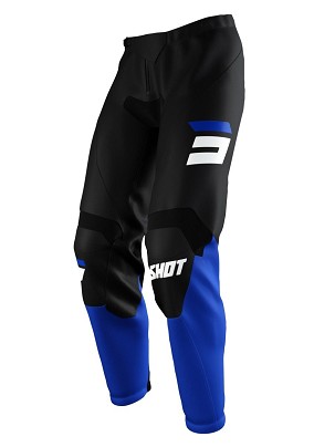 SHOT RACING RASPRODAJA PANTALONE MOTO DEVO RAW BURST BLUE BOJA CRNA/PLAVA/BELA VELIČINA 28