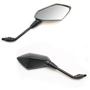 GZ RETROVIZOR UNIVERZALNE STYL KAWASAKI KOMPLET LEVO I DESNO (KOMPLET) NAVOJ M10 BOJA CRNA