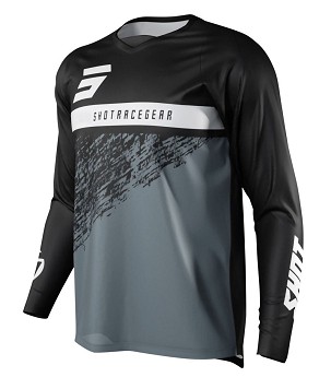 SHOT RACING RASPRODAJA MAJICA MOTO DEVO ROLL BLACK BOJA CRNA/SIVA/BELA VELIČINA L