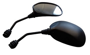 GZ RETROVIZOR UNIVERZALNE OWALNE LEVO I DESNO (KOMPLET) NAVOJ HONDA M8 BOJA CRNA