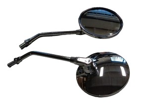 GZ RETROVIZOR UNIVERZALNE OKRUGLE LEVO I DESNO (KOMPLET) NAVOJ M10 HROMIRANE