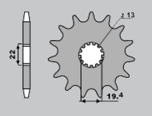 PBR LANČANIK PREDNJA 439 15 18NC SUZUKI GR 650 (83-85), GSX 400 F (LANAC 530) (MADE IN ITALY)