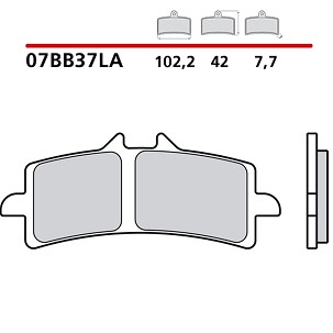 BREMBO 2026/05 KOČIONE PLOČICE KH447 SINTER LA (SINTEROVANI METAL) PREDNJA (ECE R90)