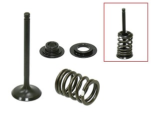 PSYCHIC VENTIL USISNI (KOMPLETAN VENTIL SA OPRUGAMA I PODLOŠKAMA) HONDA CRF 110 F '13-'23 ČELIČNI (MX-09558IK) (25,5X4,98X76,6MM)