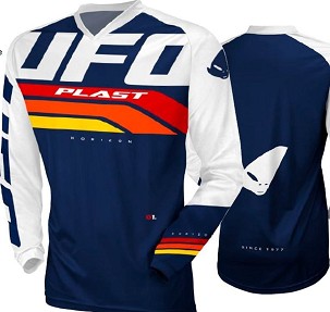UFO MAJICA HORIZON JERSEY CROSS BOJA PLAVA BELA VELIČINA M