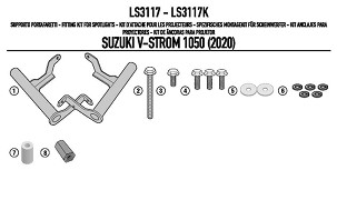 KAPPA MONTAŽA HALOGENIH KS310 I KS322 SUZUKI V-Strom 1050 '20-'25 BEZ UPOTREBE GMOLI KN3117
