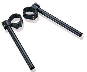 ACCEL VOLAN DVODELNA STREET CLIP-ON DRŽAČ 33MM BOJA CRNA