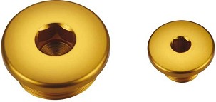 ACCEL INSPEKCIONI ČEPOVI MOTORA SUZUKI RMZ 250 '07-'23, RMZ 450 '05-'23, RMX 450 '10-'19 BOJA ZLATNA (26X1,5MM , 12X1,25MM)